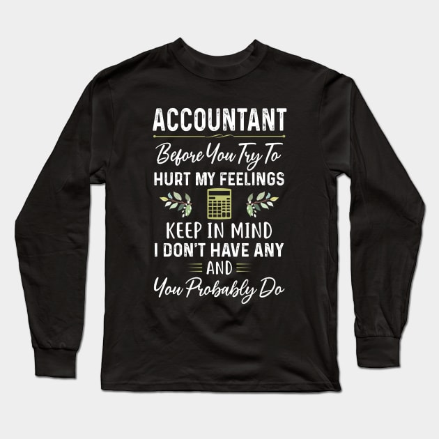 Accountant Long Sleeve T-Shirt by arlenawyron42770